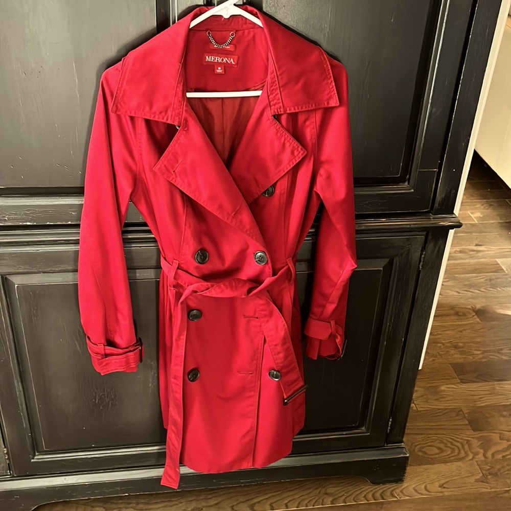 Double breasted rain coat!
